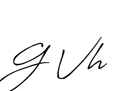 if you are searching for the best signature style for your name G Vh. so please give up your signature search. here we have designed multiple signature styles  using Antro_Vectra_Bolder. G Vh signature style 7 images and pictures png