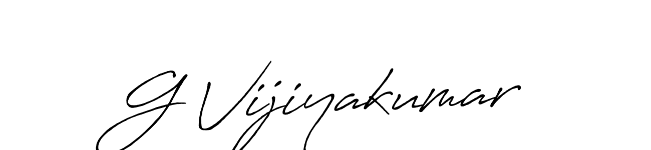 Create a beautiful signature design for name G Vijiyakumar. With this signature (Antro_Vectra_Bolder) fonts, you can make a handwritten signature for free. G Vijiyakumar signature style 7 images and pictures png