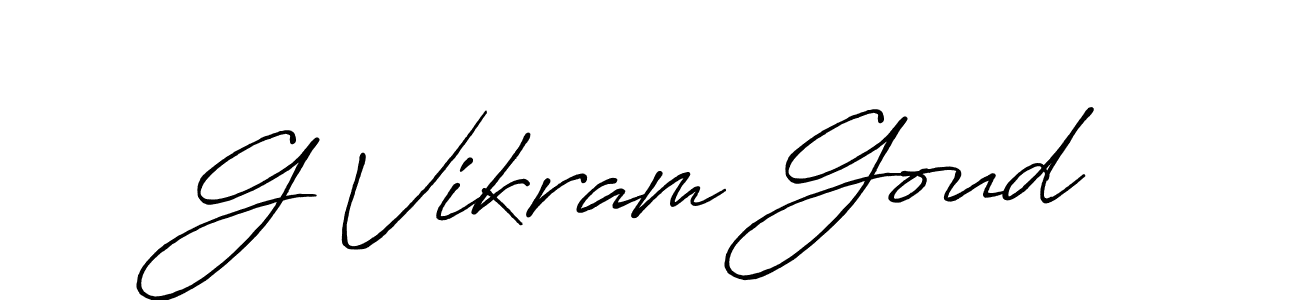 How to make G Vikram Goud signature? Antro_Vectra_Bolder is a professional autograph style. Create handwritten signature for G Vikram Goud name. G Vikram Goud signature style 7 images and pictures png