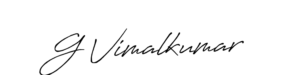 Make a beautiful signature design for name G Vimalkumar. With this signature (Antro_Vectra_Bolder) style, you can create a handwritten signature for free. G Vimalkumar signature style 7 images and pictures png