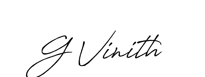 You should practise on your own different ways (Antro_Vectra_Bolder) to write your name (G Vinith) in signature. don't let someone else do it for you. G Vinith signature style 7 images and pictures png