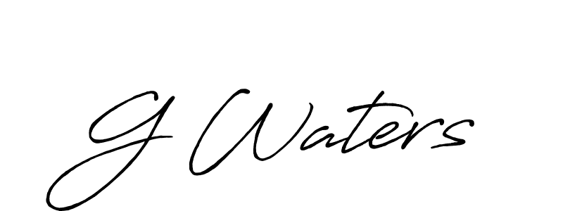 Also You can easily find your signature by using the search form. We will create G Waters name handwritten signature images for you free of cost using Antro_Vectra_Bolder sign style. G Waters signature style 7 images and pictures png