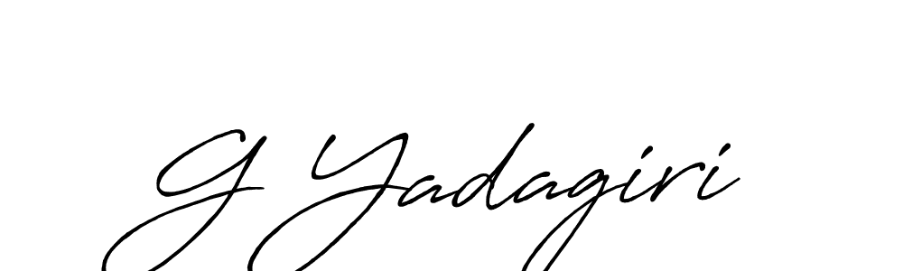 Design your own signature with our free online signature maker. With this signature software, you can create a handwritten (Antro_Vectra_Bolder) signature for name G Yadagiri. G Yadagiri signature style 7 images and pictures png