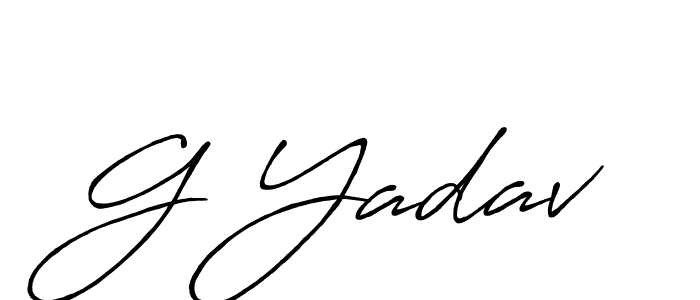 Also we have G Yadav name is the best signature style. Create professional handwritten signature collection using Antro_Vectra_Bolder autograph style. G Yadav signature style 7 images and pictures png