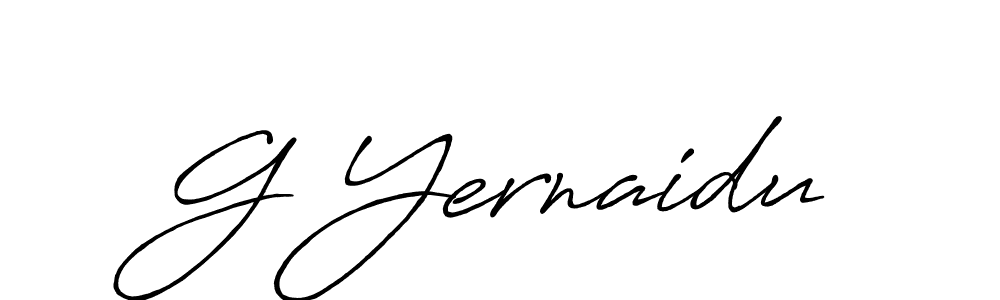 Use a signature maker to create a handwritten signature online. With this signature software, you can design (Antro_Vectra_Bolder) your own signature for name G Yernaidu. G Yernaidu signature style 7 images and pictures png