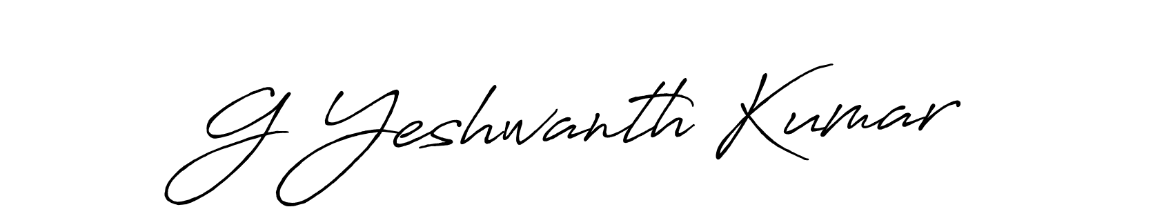 Create a beautiful signature design for name G Yeshwanth Kumar. With this signature (Antro_Vectra_Bolder) fonts, you can make a handwritten signature for free. G Yeshwanth Kumar signature style 7 images and pictures png