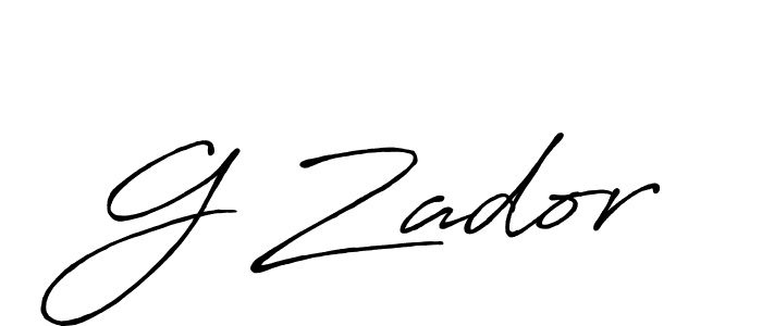 How to make G Zador signature? Antro_Vectra_Bolder is a professional autograph style. Create handwritten signature for G Zador name. G Zador signature style 7 images and pictures png