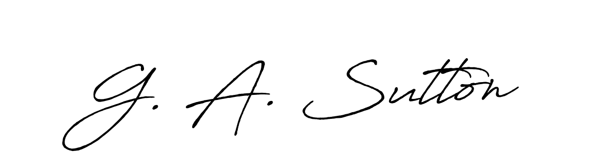 if you are searching for the best signature style for your name G. A. Sutton. so please give up your signature search. here we have designed multiple signature styles  using Antro_Vectra_Bolder. G. A. Sutton signature style 7 images and pictures png