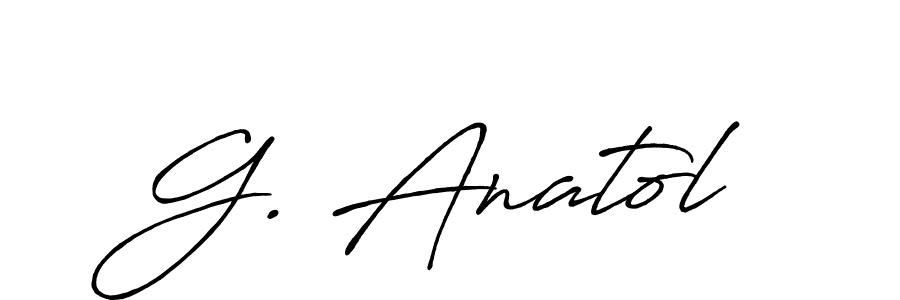 Similarly Antro_Vectra_Bolder is the best handwritten signature design. Signature creator online .You can use it as an online autograph creator for name G. Anatol. G. Anatol signature style 7 images and pictures png