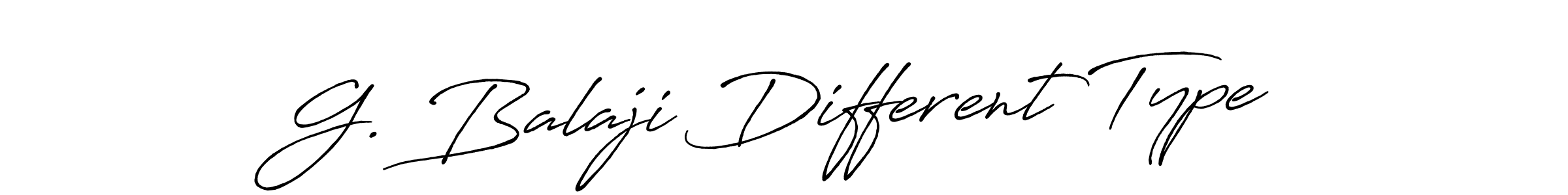 Make a beautiful signature design for name G. Balaji Different Type. With this signature (Antro_Vectra_Bolder) style, you can create a handwritten signature for free. G. Balaji Different Type signature style 7 images and pictures png