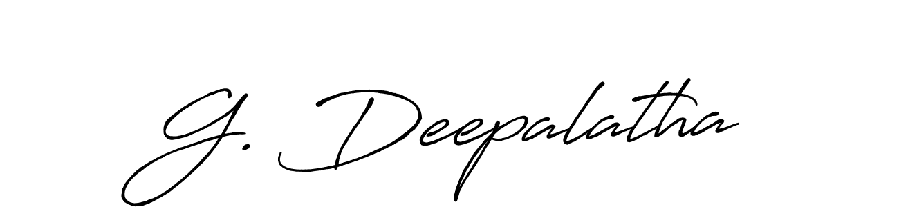 How to make G. Deepalatha name signature. Use Antro_Vectra_Bolder style for creating short signs online. This is the latest handwritten sign. G. Deepalatha signature style 7 images and pictures png