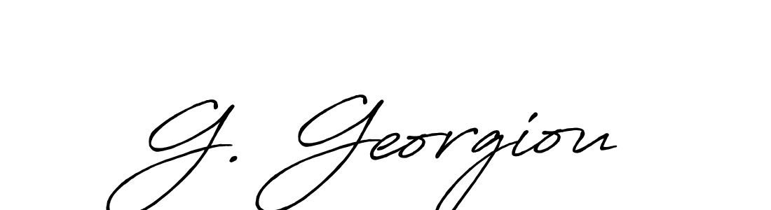 Create a beautiful signature design for name G. Georgiou. With this signature (Antro_Vectra_Bolder) fonts, you can make a handwritten signature for free. G. Georgiou signature style 7 images and pictures png