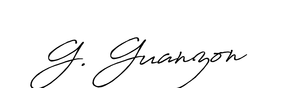 Similarly Antro_Vectra_Bolder is the best handwritten signature design. Signature creator online .You can use it as an online autograph creator for name G. Guanzon. G. Guanzon signature style 7 images and pictures png