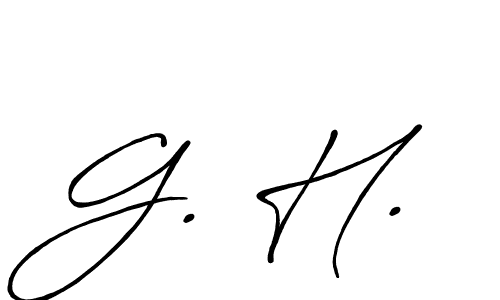 How to make G. H. signature? Antro_Vectra_Bolder is a professional autograph style. Create handwritten signature for G. H. name. G. H. signature style 7 images and pictures png