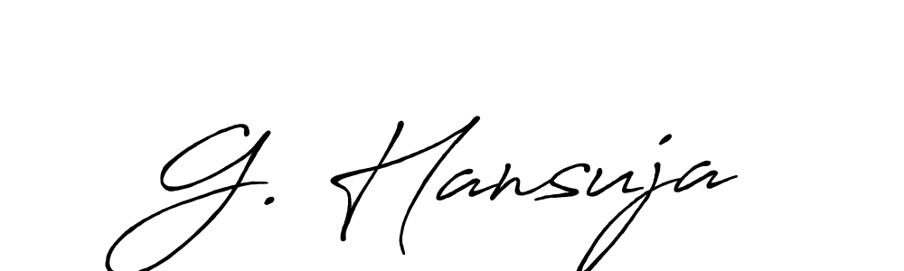 Make a beautiful signature design for name G. Hansuja. With this signature (Antro_Vectra_Bolder) style, you can create a handwritten signature for free. G. Hansuja signature style 7 images and pictures png