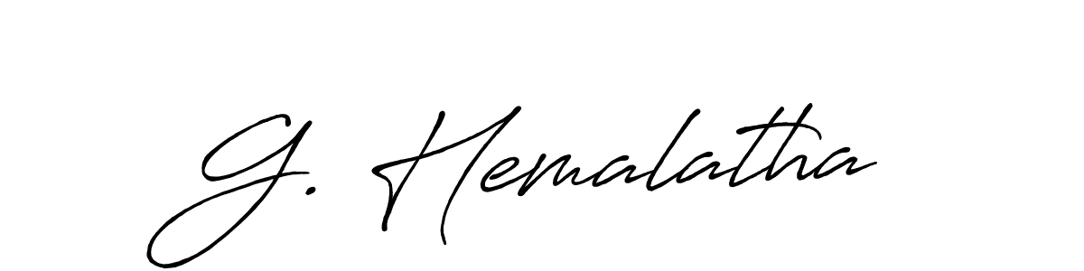Create a beautiful signature design for name G. Hemalatha. With this signature (Antro_Vectra_Bolder) fonts, you can make a handwritten signature for free. G. Hemalatha signature style 7 images and pictures png