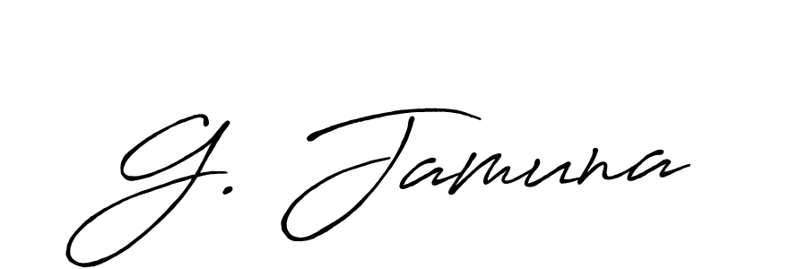 How to make G. Jamuna signature? Antro_Vectra_Bolder is a professional autograph style. Create handwritten signature for G. Jamuna name. G. Jamuna signature style 7 images and pictures png