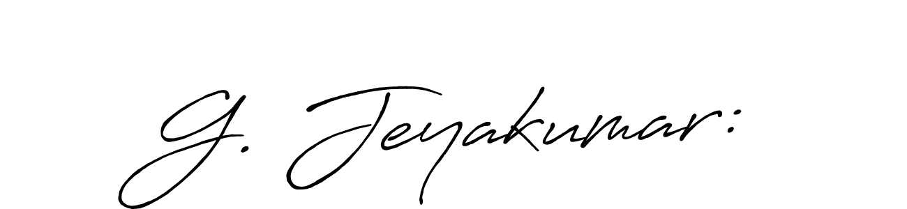 How to make G. Jeyakumar: signature? Antro_Vectra_Bolder is a professional autograph style. Create handwritten signature for G. Jeyakumar: name. G. Jeyakumar: signature style 7 images and pictures png