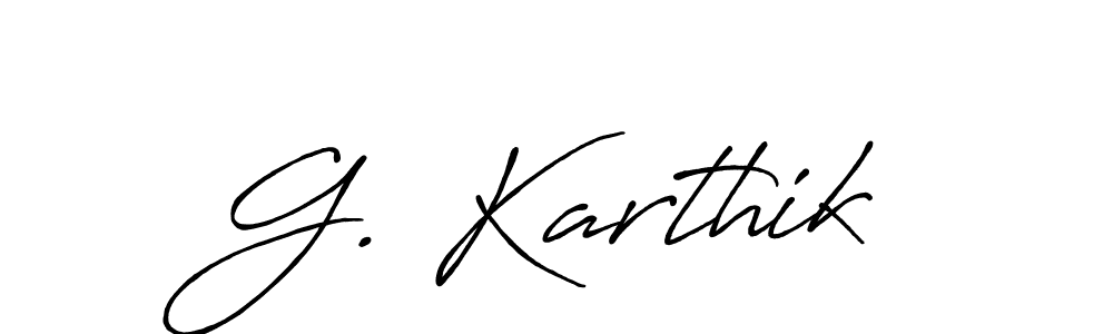 How to make G. Karthik signature? Antro_Vectra_Bolder is a professional autograph style. Create handwritten signature for G. Karthik name. G. Karthik signature style 7 images and pictures png