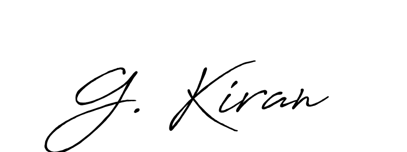 Use a signature maker to create a handwritten signature online. With this signature software, you can design (Antro_Vectra_Bolder) your own signature for name G. Kiran. G. Kiran signature style 7 images and pictures png