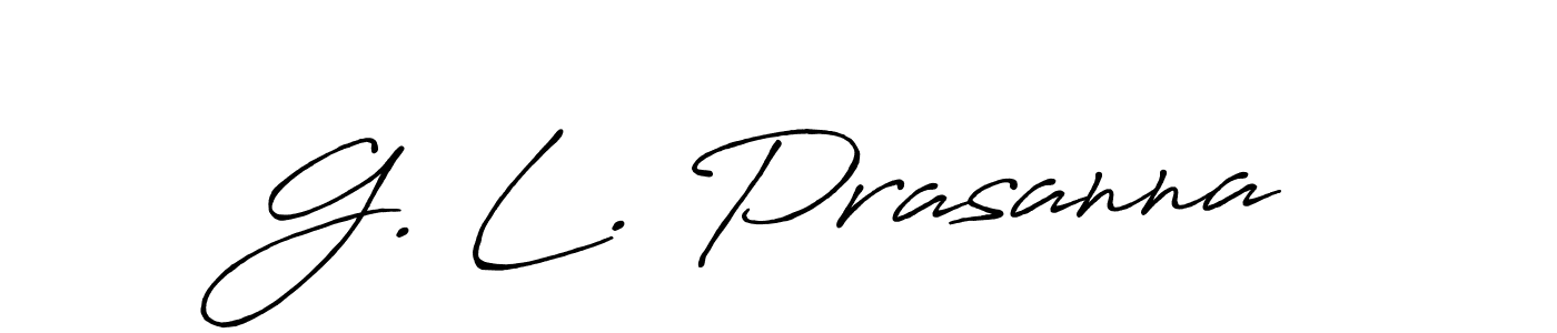 Make a beautiful signature design for name G. L. Prasanna. With this signature (Antro_Vectra_Bolder) style, you can create a handwritten signature for free. G. L. Prasanna signature style 7 images and pictures png