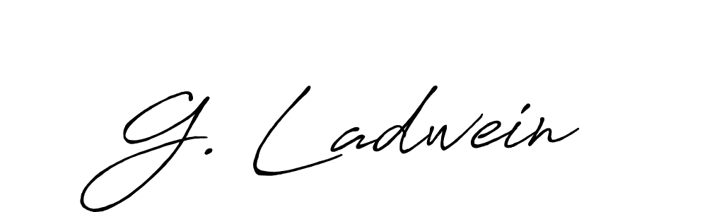 Design your own signature with our free online signature maker. With this signature software, you can create a handwritten (Antro_Vectra_Bolder) signature for name G. Ladwein. G. Ladwein signature style 7 images and pictures png