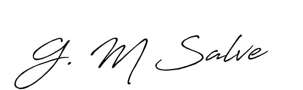 The best way (Antro_Vectra_Bolder) to make a short signature is to pick only two or three words in your name. The name G. M Salve include a total of six letters. For converting this name. G. M Salve signature style 7 images and pictures png