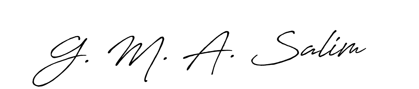 if you are searching for the best signature style for your name G. M. A. Salim. so please give up your signature search. here we have designed multiple signature styles  using Antro_Vectra_Bolder. G. M. A. Salim signature style 7 images and pictures png
