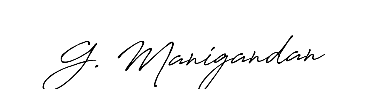 Also we have G. Manigandan name is the best signature style. Create professional handwritten signature collection using Antro_Vectra_Bolder autograph style. G. Manigandan signature style 7 images and pictures png