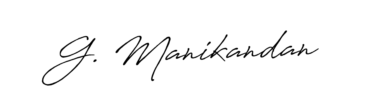 Create a beautiful signature design for name G. Manikandan. With this signature (Antro_Vectra_Bolder) fonts, you can make a handwritten signature for free. G. Manikandan signature style 7 images and pictures png