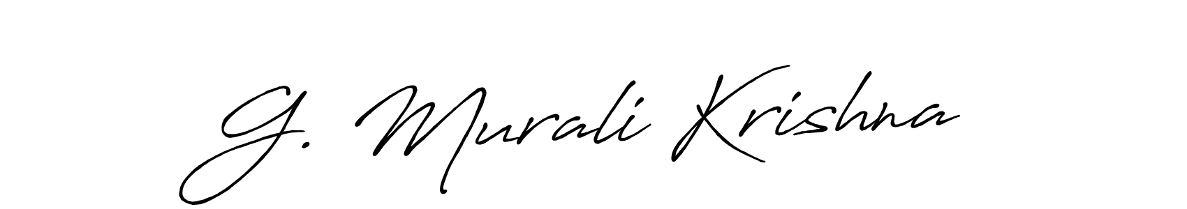 Use a signature maker to create a handwritten signature online. With this signature software, you can design (Antro_Vectra_Bolder) your own signature for name G. Murali Krishna. G. Murali Krishna signature style 7 images and pictures png