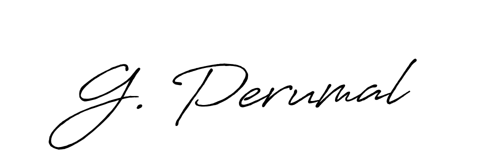 Create a beautiful signature design for name G. Perumal. With this signature (Antro_Vectra_Bolder) fonts, you can make a handwritten signature for free. G. Perumal signature style 7 images and pictures png