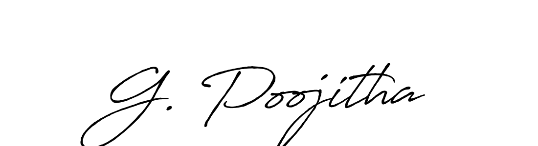 Also You can easily find your signature by using the search form. We will create G. Poojitha name handwritten signature images for you free of cost using Antro_Vectra_Bolder sign style. G. Poojitha signature style 7 images and pictures png