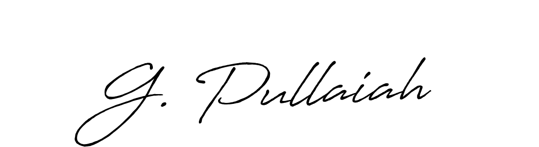 How to make G. Pullaiah name signature. Use Antro_Vectra_Bolder style for creating short signs online. This is the latest handwritten sign. G. Pullaiah signature style 7 images and pictures png