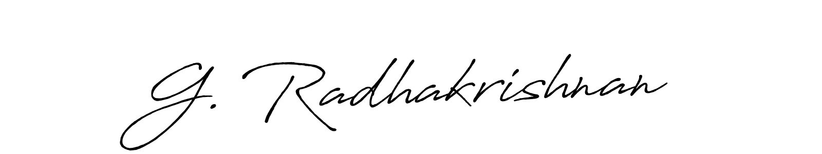 How to make G. Radhakrishnan name signature. Use Antro_Vectra_Bolder style for creating short signs online. This is the latest handwritten sign. G. Radhakrishnan signature style 7 images and pictures png