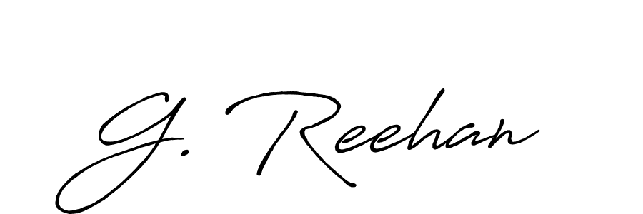 How to make G. Reehan name signature. Use Antro_Vectra_Bolder style for creating short signs online. This is the latest handwritten sign. G. Reehan signature style 7 images and pictures png