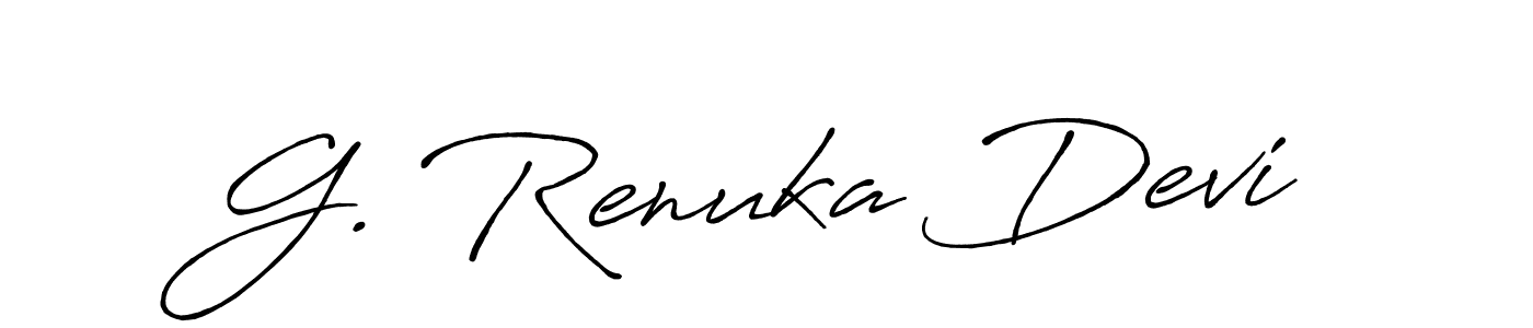 How to make G. Renuka Devi name signature. Use Antro_Vectra_Bolder style for creating short signs online. This is the latest handwritten sign. G. Renuka Devi signature style 7 images and pictures png