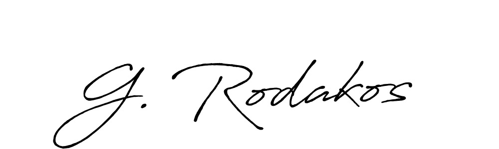 You should practise on your own different ways (Antro_Vectra_Bolder) to write your name (G. Rodakos) in signature. don't let someone else do it for you. G. Rodakos signature style 7 images and pictures png