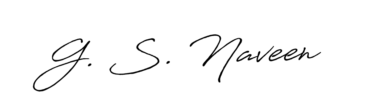 Also we have G. S. Naveen name is the best signature style. Create professional handwritten signature collection using Antro_Vectra_Bolder autograph style. G. S. Naveen signature style 7 images and pictures png