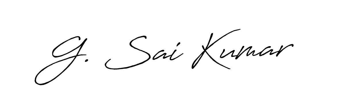 How to make G. Sai Kumar name signature. Use Antro_Vectra_Bolder style for creating short signs online. This is the latest handwritten sign. G. Sai Kumar signature style 7 images and pictures png