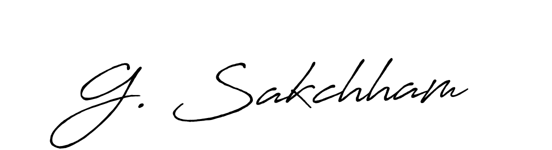 Create a beautiful signature design for name G. Sakchham. With this signature (Antro_Vectra_Bolder) fonts, you can make a handwritten signature for free. G. Sakchham signature style 7 images and pictures png
