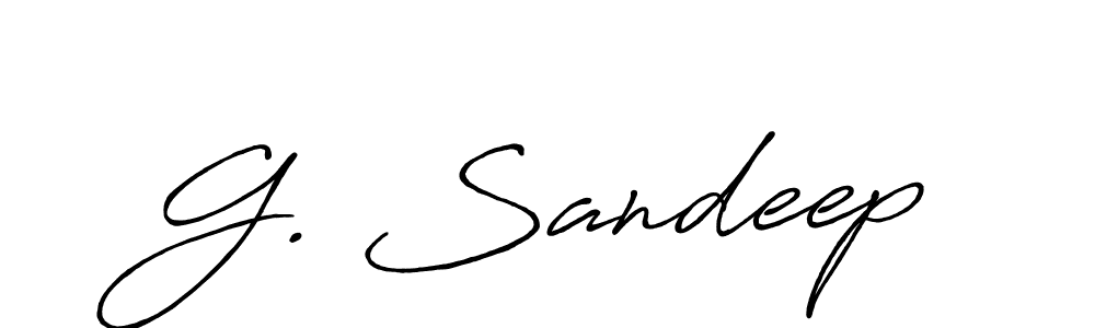 G. Sandeep stylish signature style. Best Handwritten Sign (Antro_Vectra_Bolder) for my name. Handwritten Signature Collection Ideas for my name G. Sandeep. G. Sandeep signature style 7 images and pictures png