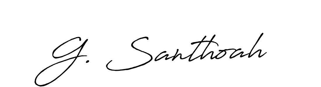 How to make G. Santhoah name signature. Use Antro_Vectra_Bolder style for creating short signs online. This is the latest handwritten sign. G. Santhoah signature style 7 images and pictures png