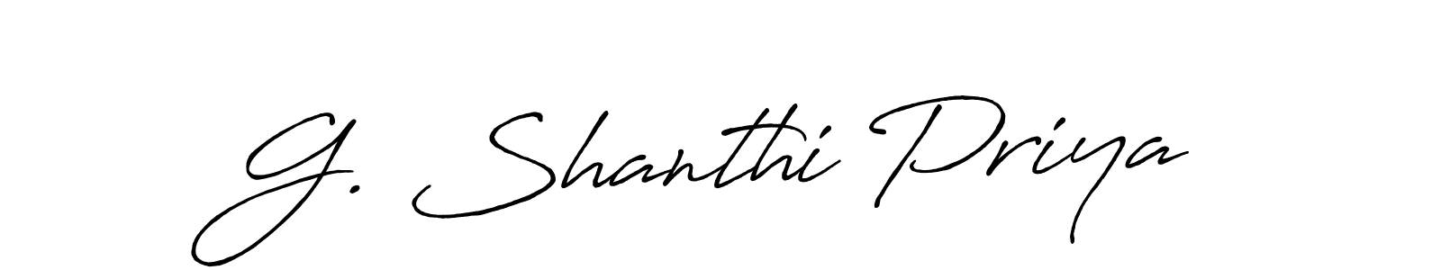 Also You can easily find your signature by using the search form. We will create G. Shanthi Priya name handwritten signature images for you free of cost using Antro_Vectra_Bolder sign style. G. Shanthi Priya signature style 7 images and pictures png