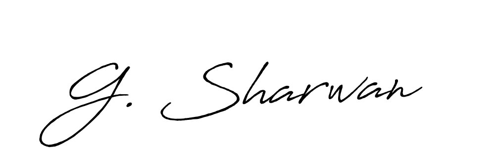 Use a signature maker to create a handwritten signature online. With this signature software, you can design (Antro_Vectra_Bolder) your own signature for name G. Sharwan. G. Sharwan signature style 7 images and pictures png