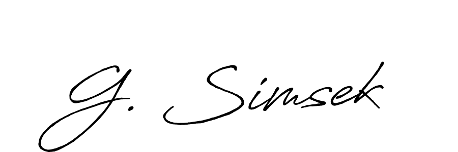 Use a signature maker to create a handwritten signature online. With this signature software, you can design (Antro_Vectra_Bolder) your own signature for name G. Simsek. G. Simsek signature style 7 images and pictures png