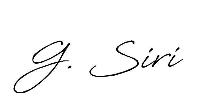 You should practise on your own different ways (Antro_Vectra_Bolder) to write your name (G. Siri) in signature. don't let someone else do it for you. G. Siri signature style 7 images and pictures png