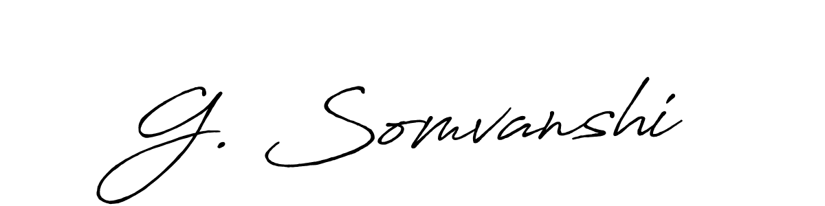 How to make G. Somvanshi name signature. Use Antro_Vectra_Bolder style for creating short signs online. This is the latest handwritten sign. G. Somvanshi signature style 7 images and pictures png