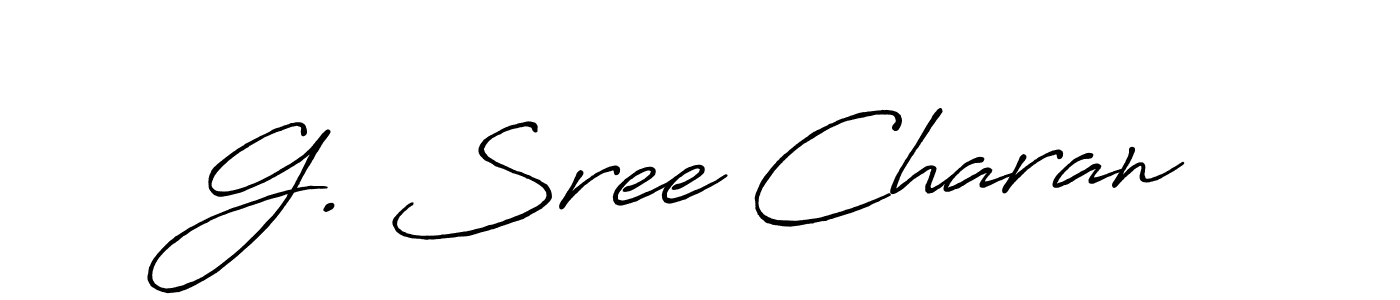 Design your own signature with our free online signature maker. With this signature software, you can create a handwritten (Antro_Vectra_Bolder) signature for name G. Sree Charan. G. Sree Charan signature style 7 images and pictures png