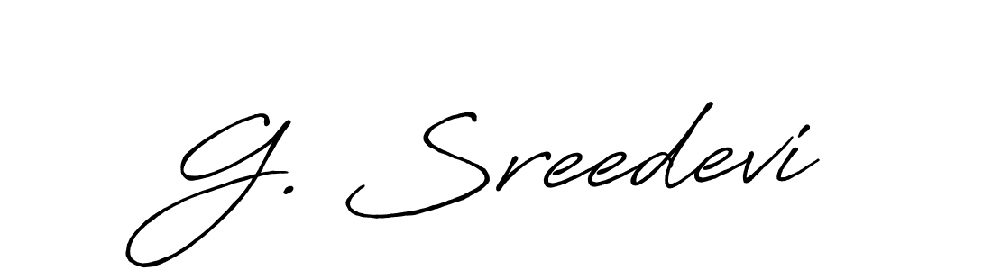 You should practise on your own different ways (Antro_Vectra_Bolder) to write your name (G. Sreedevi) in signature. don't let someone else do it for you. G. Sreedevi signature style 7 images and pictures png